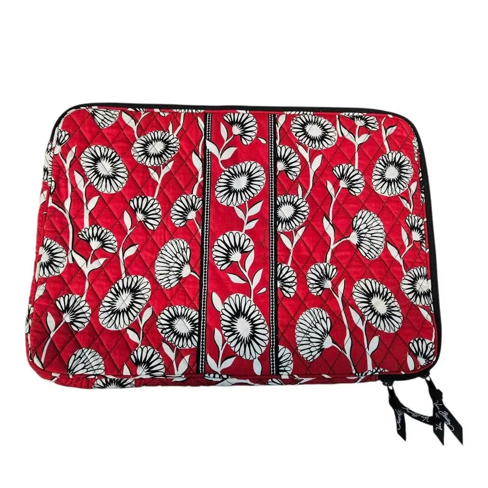 Vera Bradley Red Deco Daisy Laptop sleeve Bag